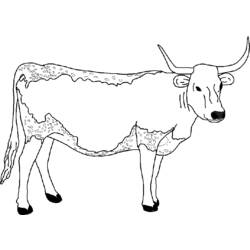 Disegno da colorare: Mucca (Animali) #13244 - Pagine da Colorare Stampabili Gratuite