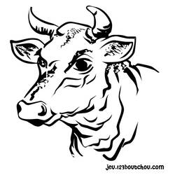 Disegno da colorare: Mucca (Animali) #13249 - Pagine da Colorare Stampabili Gratuite