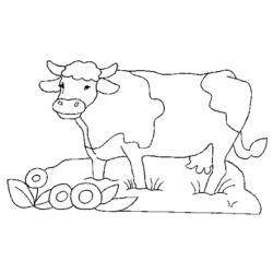Disegno da colorare: Mucca (Animali) #13252 - Pagine da Colorare Stampabili Gratuite