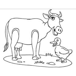 Disegno da colorare: Mucca (Animali) #13258 - Pagine da Colorare Stampabili Gratuite
