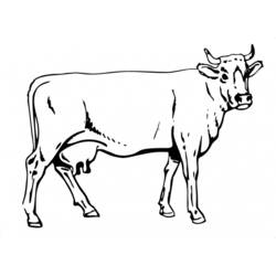 Disegno da colorare: Mucca (Animali) #13261 - Pagine da Colorare Stampabili Gratuite