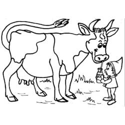 Disegno da colorare: Mucca (Animali) #13272 - Pagine da Colorare Stampabili Gratuite