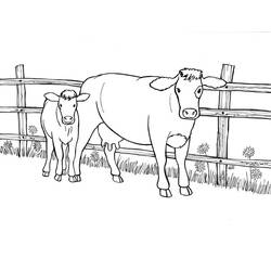 Disegno da colorare: Mucca (Animali) #13292 - Pagine da Colorare Stampabili Gratuite