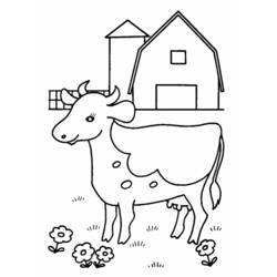 Disegno da colorare: Mucca (Animali) #13311 - Pagine da Colorare Stampabili Gratuite