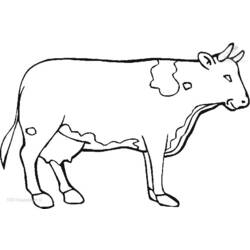 Disegno da colorare: Mucca (Animali) #13319 - Pagine da Colorare Stampabili Gratuite