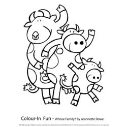 Disegno da colorare: Mucca (Animali) #13327 - Pagine da Colorare Stampabili Gratuite