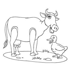 Disegno da colorare: Mucca (Animali) #13329 - Pagine da Colorare Stampabili Gratuite