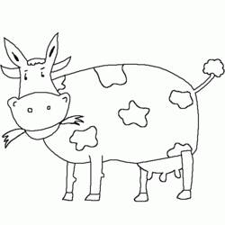 Disegno da colorare: Mucca (Animali) #13340 - Pagine da Colorare Stampabili Gratuite