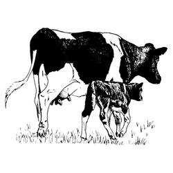Disegno da colorare: Mucca (Animali) #13345 - Pagine da Colorare Stampabili Gratuite