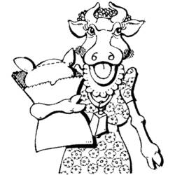Disegno da colorare: Mucca (Animali) #13364 - Pagine da Colorare Stampabili Gratuite