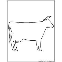 Disegno da colorare: Mucca (Animali) #13367 - Pagine da Colorare Stampabili Gratuite
