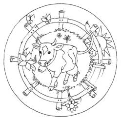 Disegno da colorare: Mucca (Animali) #13386 - Pagine da Colorare Stampabili Gratuite