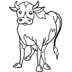 Disegno da colorare: Mucca (Animali) #1344 - Pagine da Colorare Stampabili Gratuite