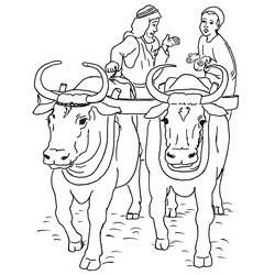 Disegno da colorare: Mucca (Animali) #1356 - Pagine da Colorare Stampabili Gratuite