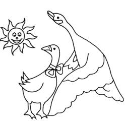 Disegno da colorare: Oca (Animali) #11687 - Pagine da Colorare Stampabili Gratuite