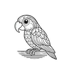 Disegno da colorare: Pappagallo (Animali) #217789 - Pagine da Colorare Stampabili Gratuite