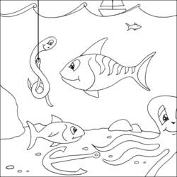 Disegno da colorare: Pescare (Animali) #17131 - Pagine da Colorare Stampabili Gratuite