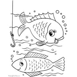 Disegno da colorare: Pescare (Animali) #17167 - Pagine da Colorare Stampabili Gratuite