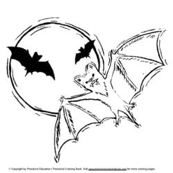Disegno da colorare: Pipistrello (Animali) #1979 - Pagine da Colorare Stampabili Gratuite