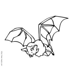 Disegno da colorare: Pipistrello (Animali) #1989 - Pagine da Colorare Stampabili Gratuite