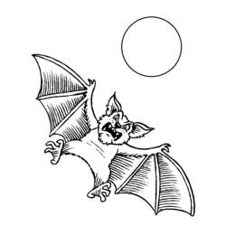 Disegno da colorare: Pipistrello (Animali) #1995 - Pagine da Colorare Stampabili Gratuite