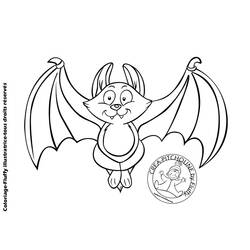 Disegno da colorare: Pipistrello (Animali) #1996 - Pagine da Colorare Stampabili Gratuite