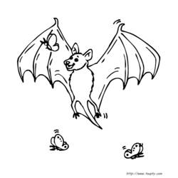 Disegno da colorare: Pipistrello (Animali) #2018 - Pagine da Colorare Stampabili Gratuite