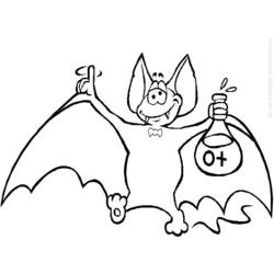 Disegno da colorare: Pipistrello (Animali) #2034 - Pagine da Colorare Stampabili Gratuite