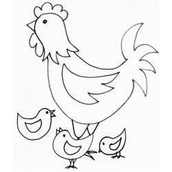 Disegno da colorare: Pollo (Animali) #17223 - Pagine da Colorare Stampabili Gratuite