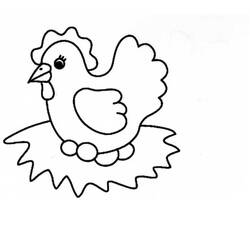 Disegno da colorare: Pollo (Animali) #17241 - Pagine da Colorare Stampabili Gratuite