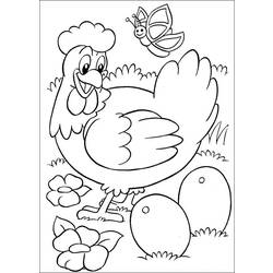Disegno da colorare: Pollo (Animali) #17242 - Pagine da Colorare Stampabili Gratuite
