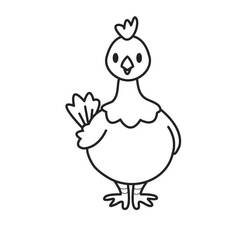 Disegno da colorare: Pollo (Animali) #17253 - Pagine da Colorare Stampabili Gratuite