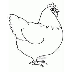 Disegno da colorare: Pollo (Animali) #17288 - Pagine da Colorare Stampabili Gratuite