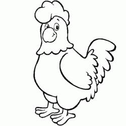 Disegno da colorare: Pollo (Animali) #17289 - Pagine da Colorare Stampabili Gratuite