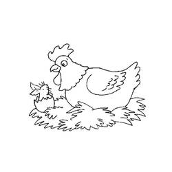 Disegno da colorare: Pollo (Animali) #17295 - Pagine da Colorare Stampabili Gratuite