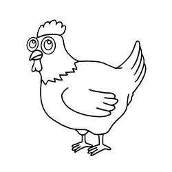 Disegno da colorare: Pollo (Animali) #17305 - Pagine da Colorare Stampabili Gratuite