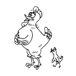 Disegno da colorare: Pollo (Animali) #17307 - Pagine da Colorare Stampabili Gratuite