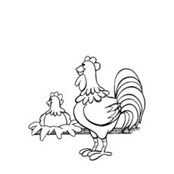 Disegno da colorare: Pollo (Animali) #17309 - Pagine da Colorare Stampabili Gratuite
