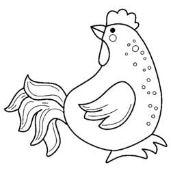 Disegno da colorare: Pollo (Animali) #17317 - Pagine da Colorare Stampabili Gratuite