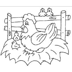 Disegno da colorare: Pollo (Animali) #17325 - Pagine da Colorare Stampabili Gratuite