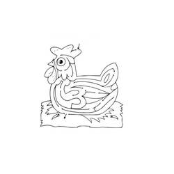 Disegno da colorare: Pollo (Animali) #17327 - Pagine da Colorare Stampabili Gratuite