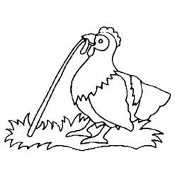 Disegno da colorare: Pollo (Animali) #17342 - Pagine da Colorare Stampabili Gratuite
