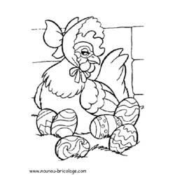 Disegno da colorare: Pollo (Animali) #17345 - Pagine da Colorare Stampabili Gratuite