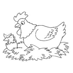 Disegno da colorare: Pollo (Animali) #17350 - Pagine da Colorare Stampabili Gratuite