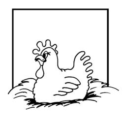 Disegno da colorare: Pollo (Animali) #17358 - Pagine da Colorare Stampabili Gratuite