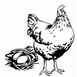 Disegno da colorare: Pollo (Animali) #17368 - Pagine da Colorare Stampabili Gratuite