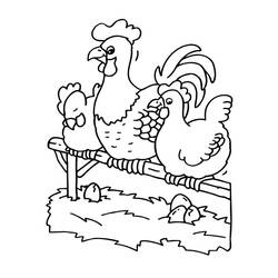 Disegno da colorare: Pollo (Animali) #17392 - Pagine da Colorare Stampabili Gratuite