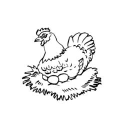 Disegno da colorare: Pollo (Animali) #17397 - Pagine da Colorare Stampabili Gratuite