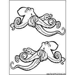 Disegno da colorare: Polpo (Animali) #19041 - Pagine da Colorare Stampabili Gratuite