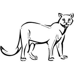 Disegno da colorare: Puma (Animali) #4441 - Pagine da Colorare Stampabili Gratuite